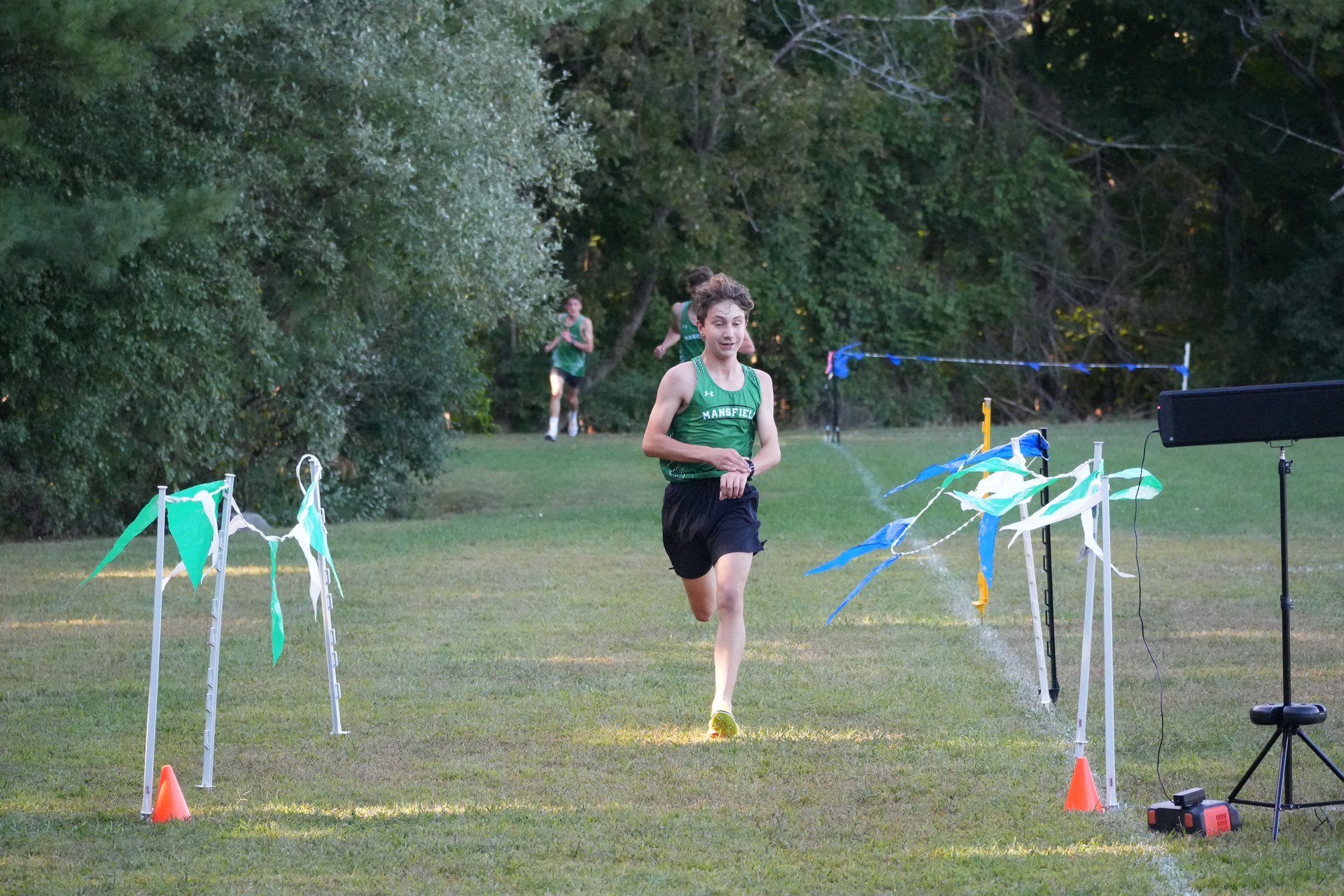 Another Mansfield runner comes through.