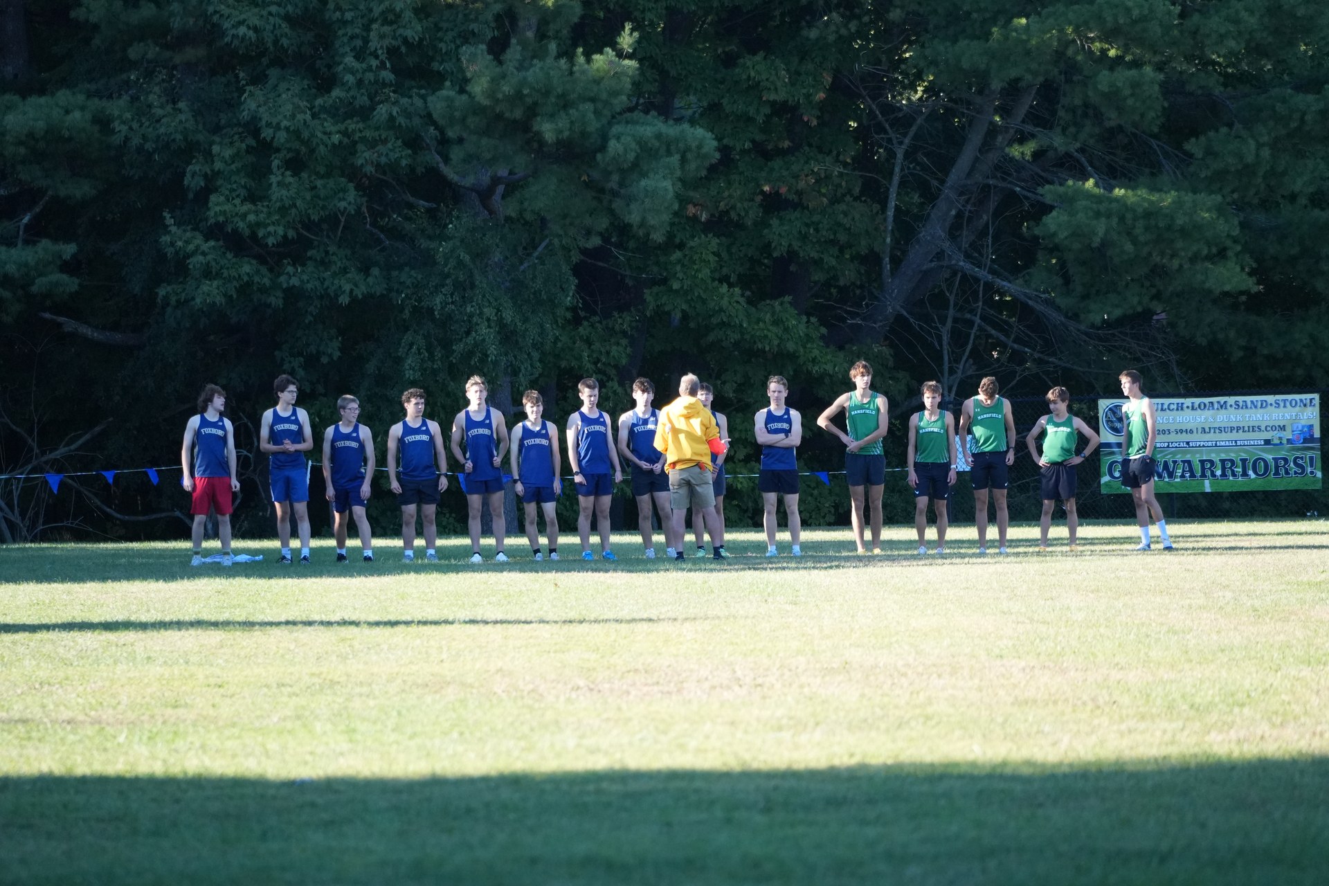 Mansfield lines up alongside the boys in blue.